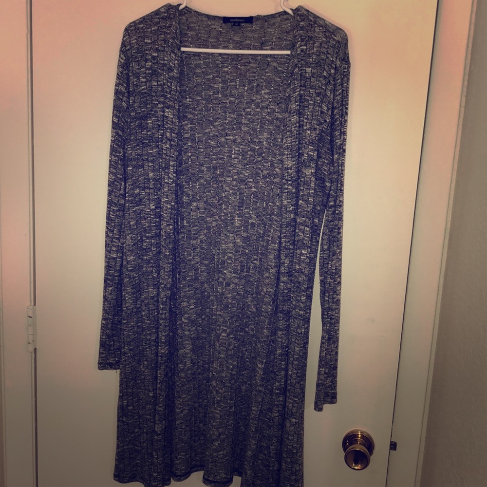 Long gray cardigan
